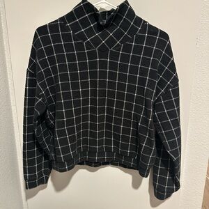 Black and White Checkered Women's Top
